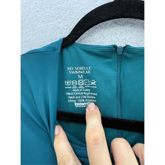 Sei Sorelle Swim Dress Zuria Zenith Teal Blue Size M - Picture 6 of 10